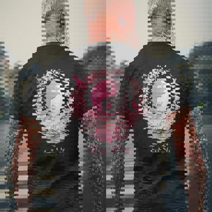 インストラクターと実践者のための太極拳tシャツ メンズTシャツ バックプリント 高齢者への贈り物