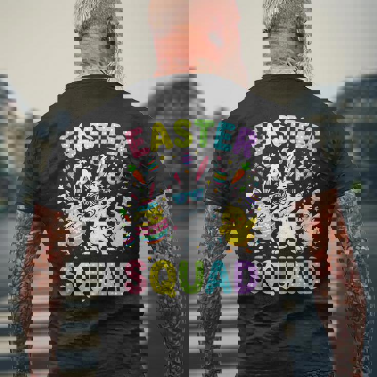 イースター隊 ハッピー イースターデー エッグ うさぎ ウサギ お祝い メンズTシャツ バックプリント 高齢者への贈り物