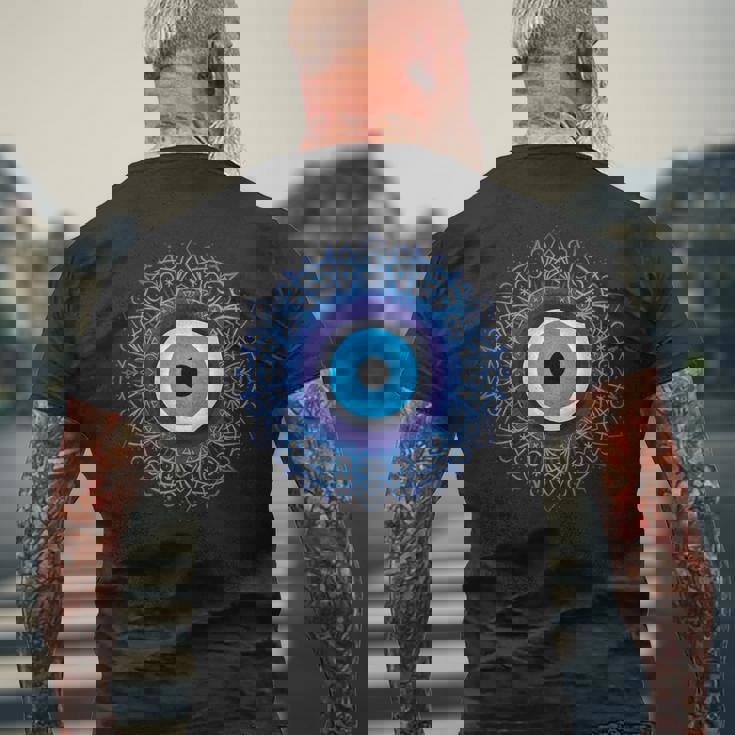 イーブルアイシャツ トルコの目の保護 悪霊 メンズTシャツ バックプリント 高齢者への贈り物