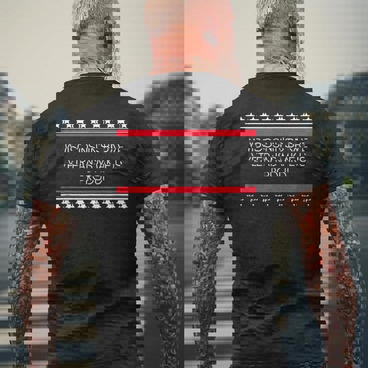 ウィスコンシン州退役軍人への感謝の気持ち メンズTシャツ バックプリント 高齢者への贈り物