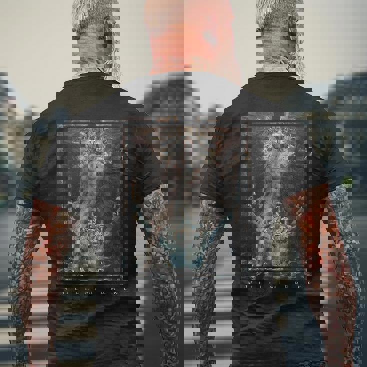 ウィリアム・ブレイク 赤い竜と海から来た獣 William Blake Red Dragon Beastea メンズTシャツ バックプリント 高齢者への贈り物