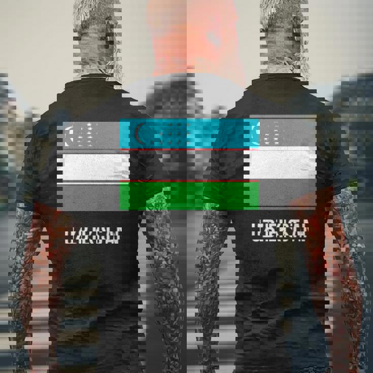 ウズベキスタン ウズベキスタン国旗 長袖tシャツ メンズTシャツ バックプリント 高齢者への贈り物