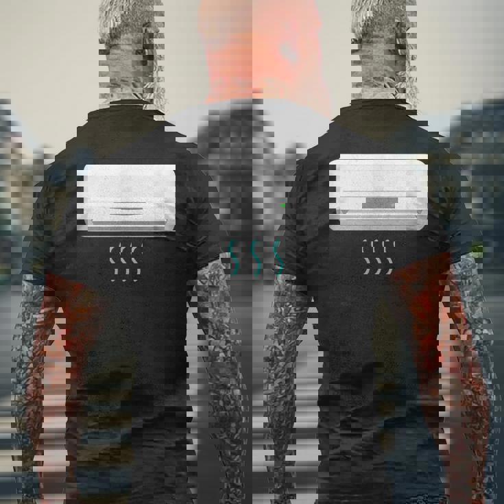 エアコンユニット メンズTシャツ バックプリント 高齢者への贈り物