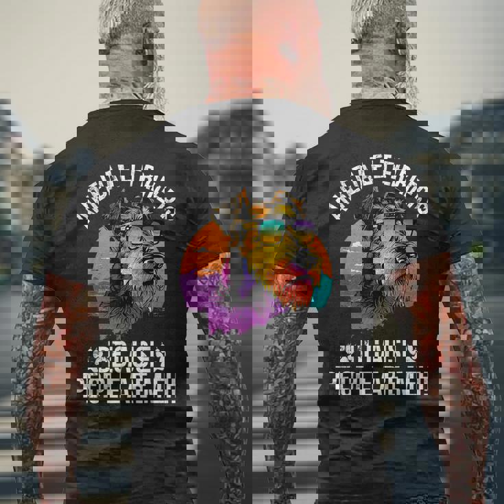 エアデールテリア なぜなら人々はメー エアデールテリア メンズTシャツ バックプリント 高齢者への贈り物