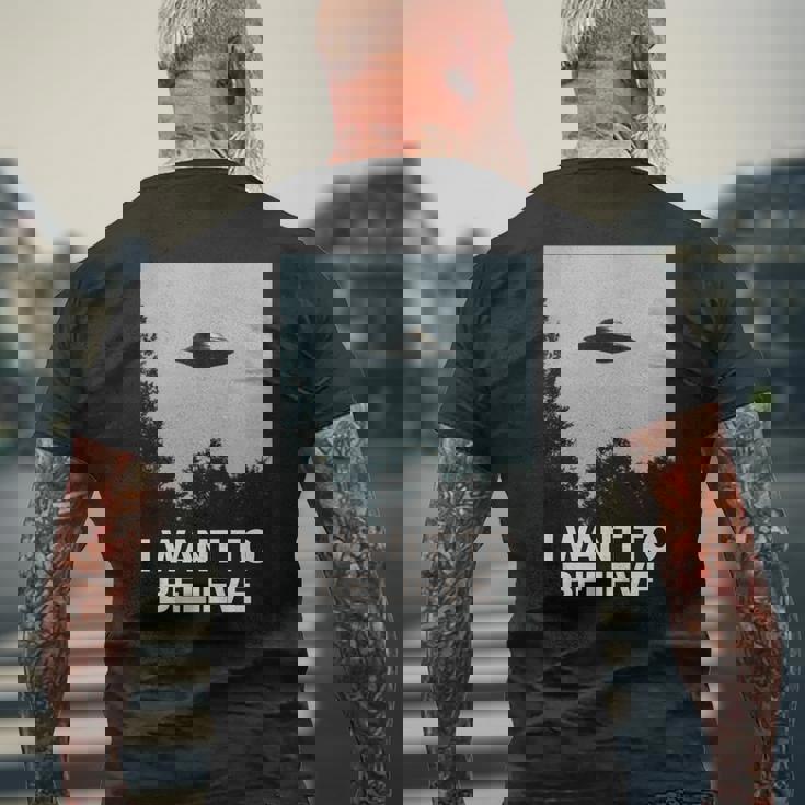 エイリアンufoアパレル「I Want To Believe」 長袖tシャツ メンズTシャツ バックプリント 高齢者への贈り物