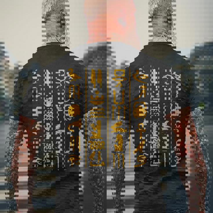 エジプト ヒエログリフ 古代エジプトシャツ ファラオtシャツ メンズTシャツ バックプリント 高齢者への贈り物