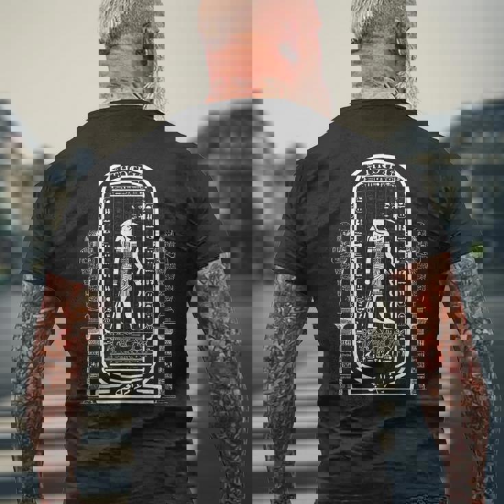 エジプト神 トート目 ホルスの目 エジプト アンク ファラオ メンズTシャツ バックプリント 高齢者への贈り物