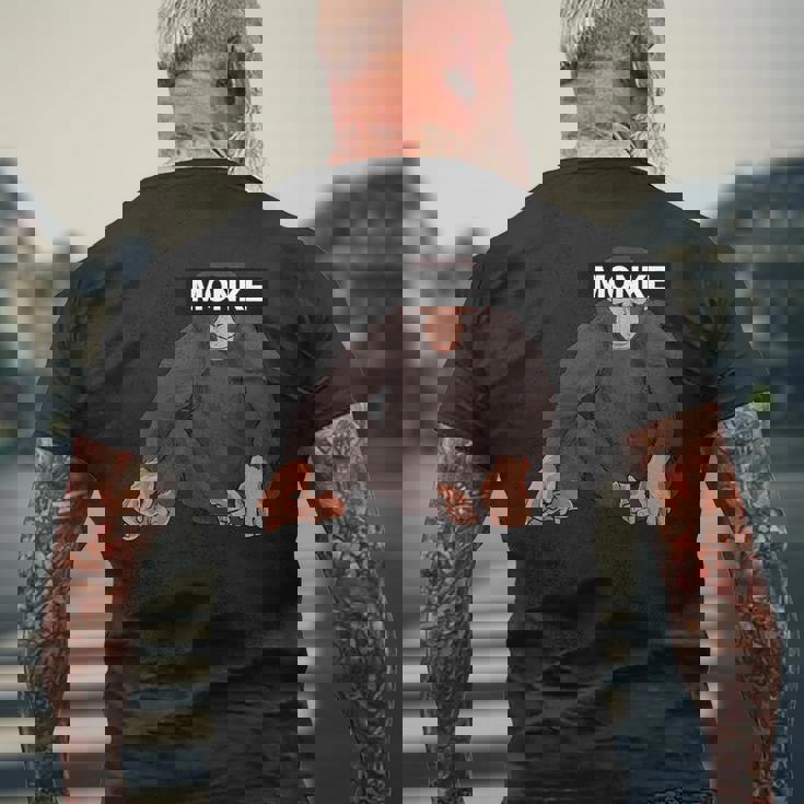 エステティック・モンク・ミーム・ファニー・モンキー・ラバー メンズTシャツ バックプリント 高齢者への贈り物