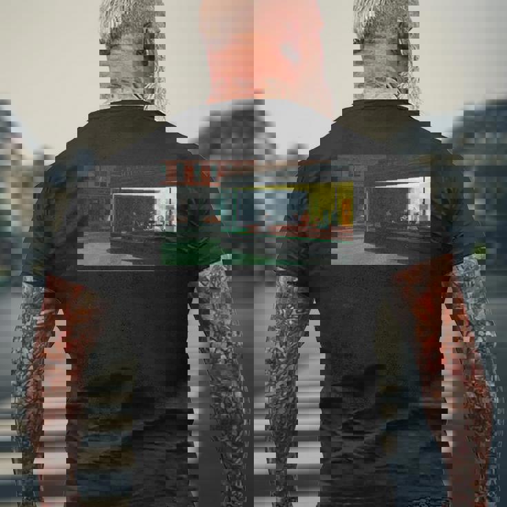 エドワードホッパーのナイトホークス 長袖tシャツ メンズTシャツ バックプリント 高齢者への贈り物