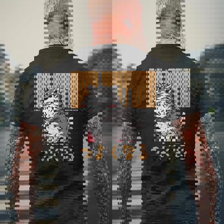 オオカミのかわいい羊 コスチューム 面白いグラフィック 日本語テキスト付き メンズTシャツ バックプリント 高齢者への贈り物