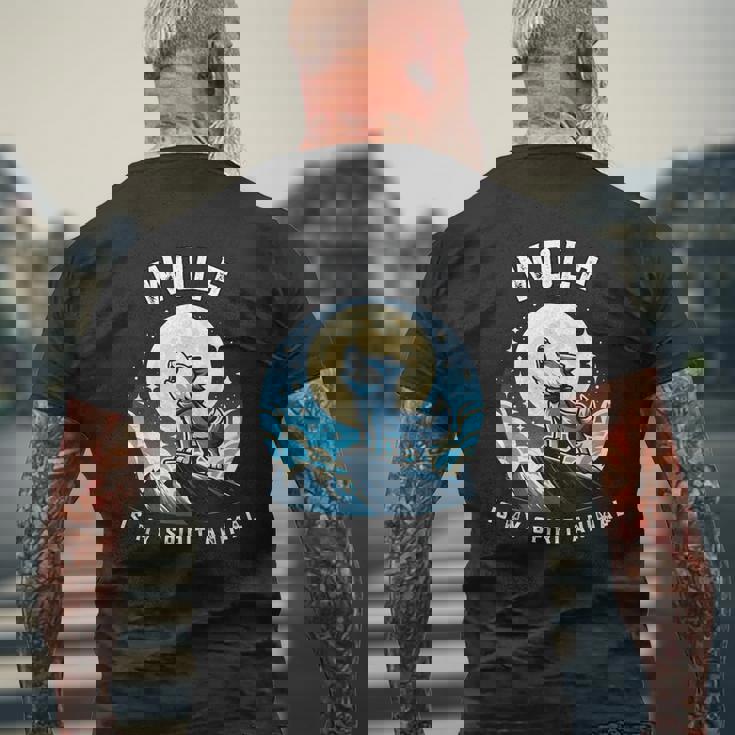 オオカミは私の精神 野生動物ファンのためのアニマル服 メンズTシャツ バックプリント 高齢者への贈り物