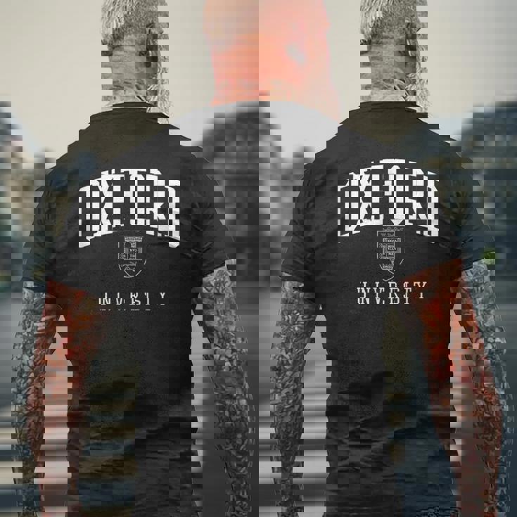 オックスフォード大学クレストカレッジエイトアカデミックオックスブリッジ Pafi247 メンズTシャツ バックプリント 高齢者への贈り物