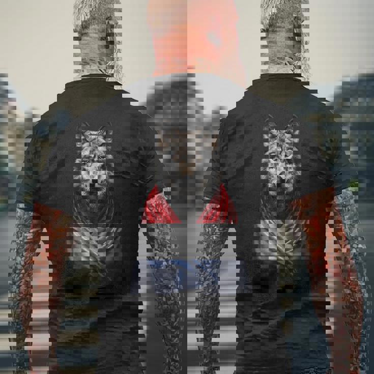 オランダ国旗 オランダのルーツ オランダ メンズTシャツ バックプリント 高齢者への贈り物