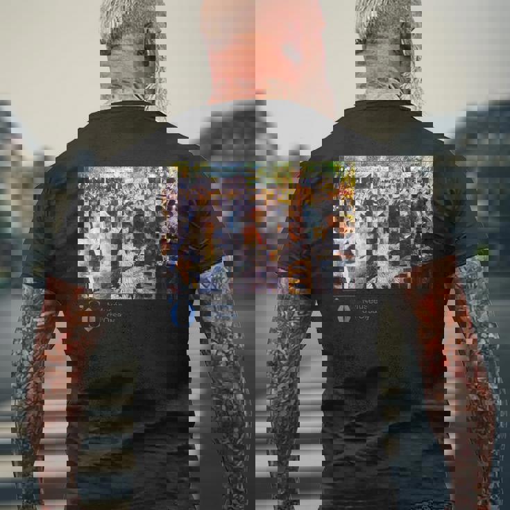 オルセー美術館パリ・ダンス・アット・ル・ムーラン・ド・ラ・ガレット・ルノワール メンズTシャツ バックプリント 高齢者への贈り物