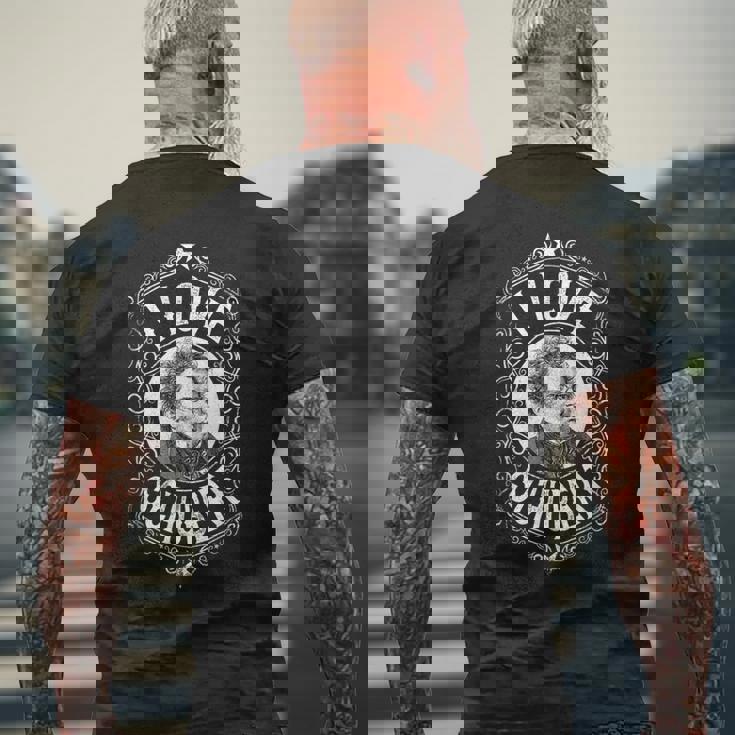 オーストリア音楽作曲家シューベルト メンズTシャツ バックプリント 高齢者への贈り物