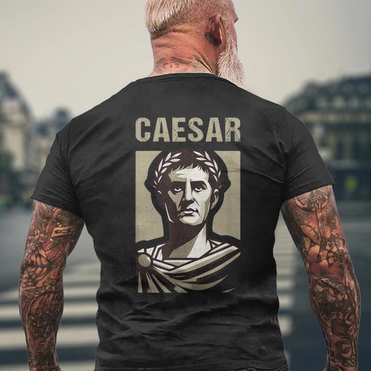 カエサル 古代ローマ ガイウス・ユリウス・カエサル ローマの歴史 メンズTシャツ バックプリント 高齢者への贈り物