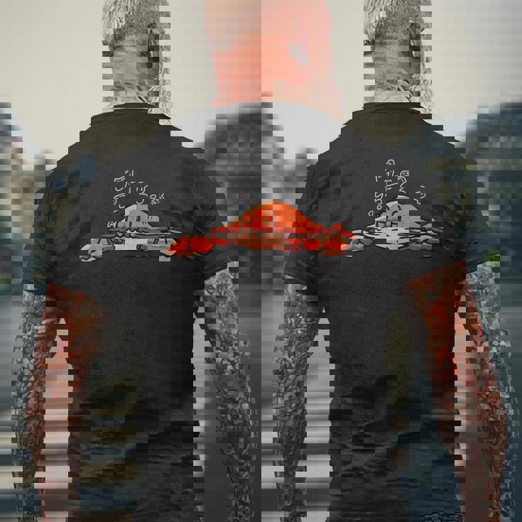 カニ寝シャツ 疲れたパジャマグラフィック メンズTシャツ バックプリント 高齢者への贈り物