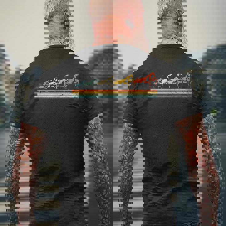 カマキリ 虫 虫 愛 祈る カマキリ レトロ メンズTシャツ バックプリント 高齢者への贈り物