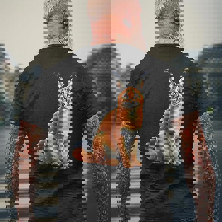 カラカルリンクス メンズTシャツ バックプリント 高齢者への贈り物