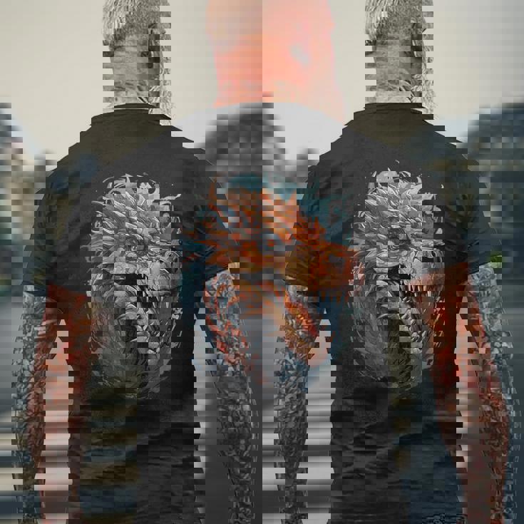 カラフルドラゴンi キッズドラゴン メンズTシャツ バックプリント 高齢者への贈り物