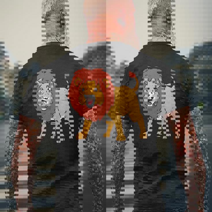 カワイイライオン 長袖tシャツ メンズTシャツ バックプリント 高齢者への贈り物