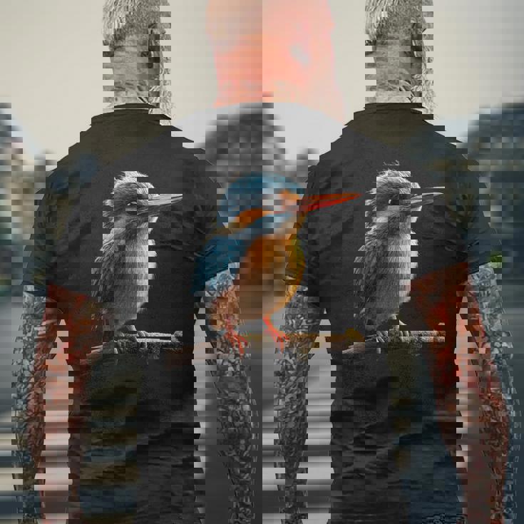 カワセミ カワセミ 鳥 甘いカワセミ カワセミ メンズTシャツ バックプリント 高齢者への贈り物