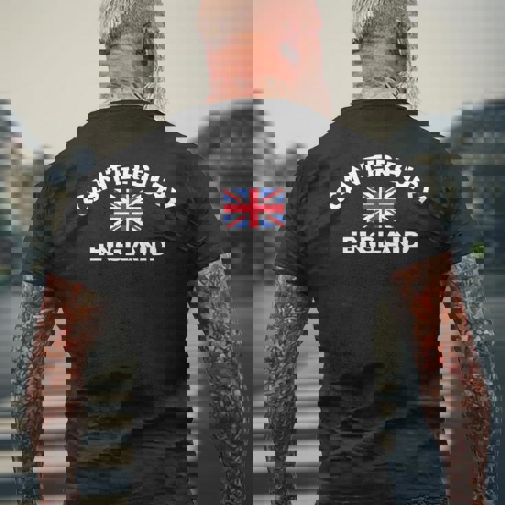 カンタベリー イギリス Uk イギリス シティ ユニオンジャック 旗 長袖tシャツ メンズTシャツ バックプリント 高齢者への贈り物