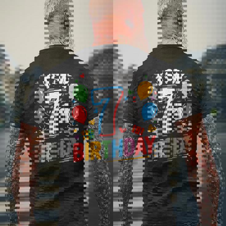 キッズ 7歳の誕生日シャツ男の子キッズ幼児7歳の誕生日男の子 メンズTシャツ バックプリント 高齢者への贈り物