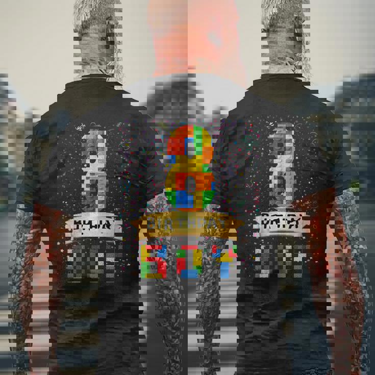 キッズ 8歳の誕生日 男の子 8歳 積み木 8歳の誕生日 男の子 メンズTシャツ バックプリント 高齢者への贈り物