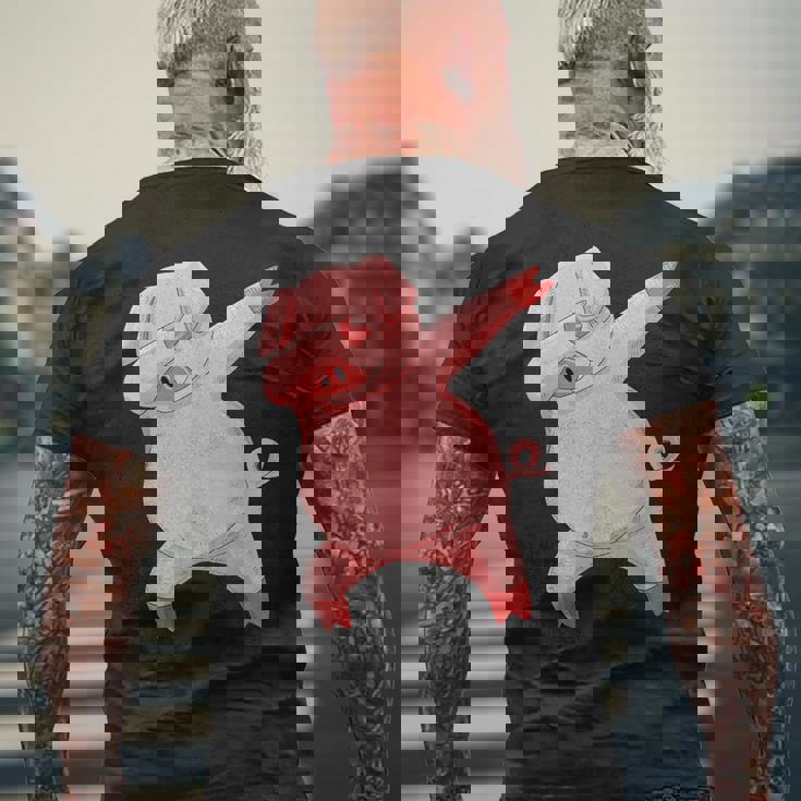 キッズ ダビングピグレット 服 ダブ ダンス 衣装 農家 ギフト 豚 メンズTシャツ バックプリント 高齢者への贈り物