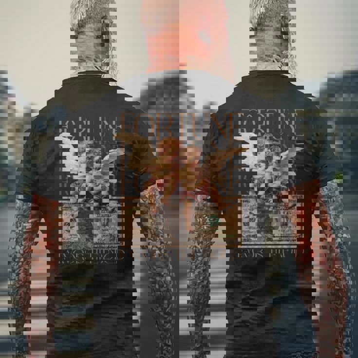 キューピッドとサイケ 2人の天使の赤ちゃん ドルフォーチュンアート 長袖tシャツ メンズTシャツ バックプリント 高齢者への贈り物