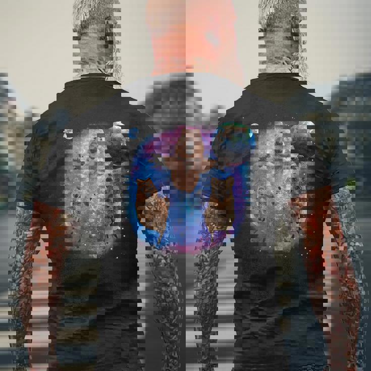 クオッカ、宇宙のクオッカ、オーストラリアの動物クオッカ メンズTシャツ バックプリント 高齢者への贈り物