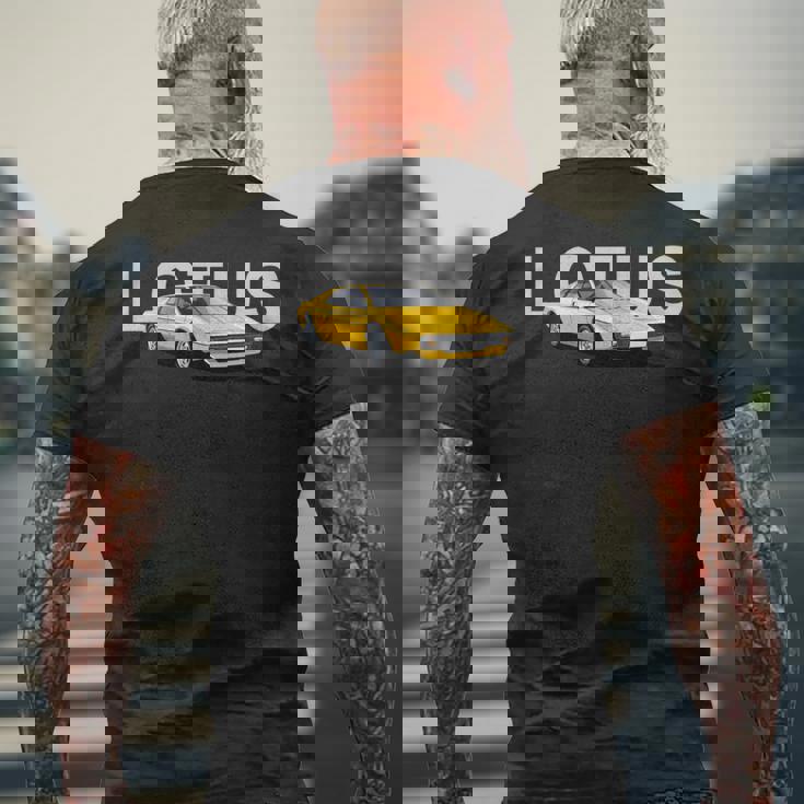 クラシック ブリティッシュ ロータス エスプリ スポーツカー 長袖tシャツ メンズTシャツ バックプリント 高齢者への贈り物