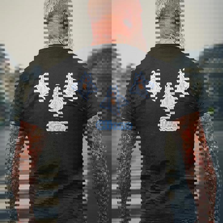 クリオネ『3 スリー』【どうぶつ フレンズ】ポップ ゆるくて かわいい キャラクター メンズTシャツ バックプリント 高齢者への贈り物