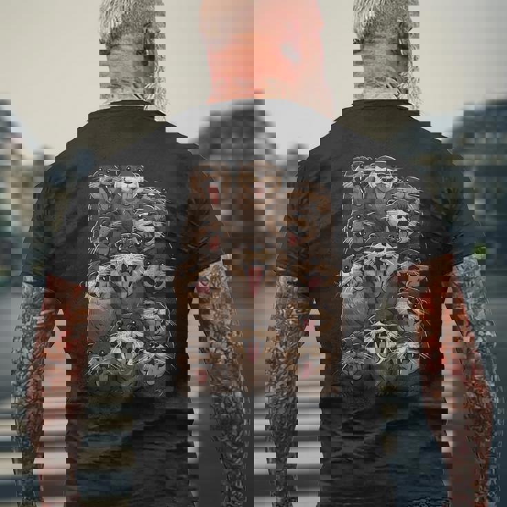 クレイジーカワウソ 長袖tシャツ メンズTシャツ バックプリント 高齢者への贈り物