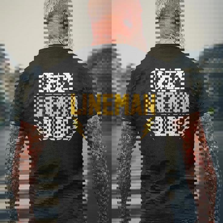 クレイジーラインマンデュードラインマン メンズTシャツ バックプリント 高齢者への贈り物