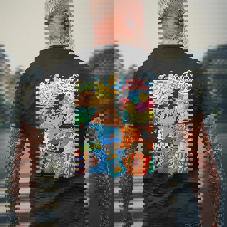 クレヨンしんちゃん アメコミ風のしんちゃん パーティタイム メンズTシャツ バックプリント 高齢者への贈り物