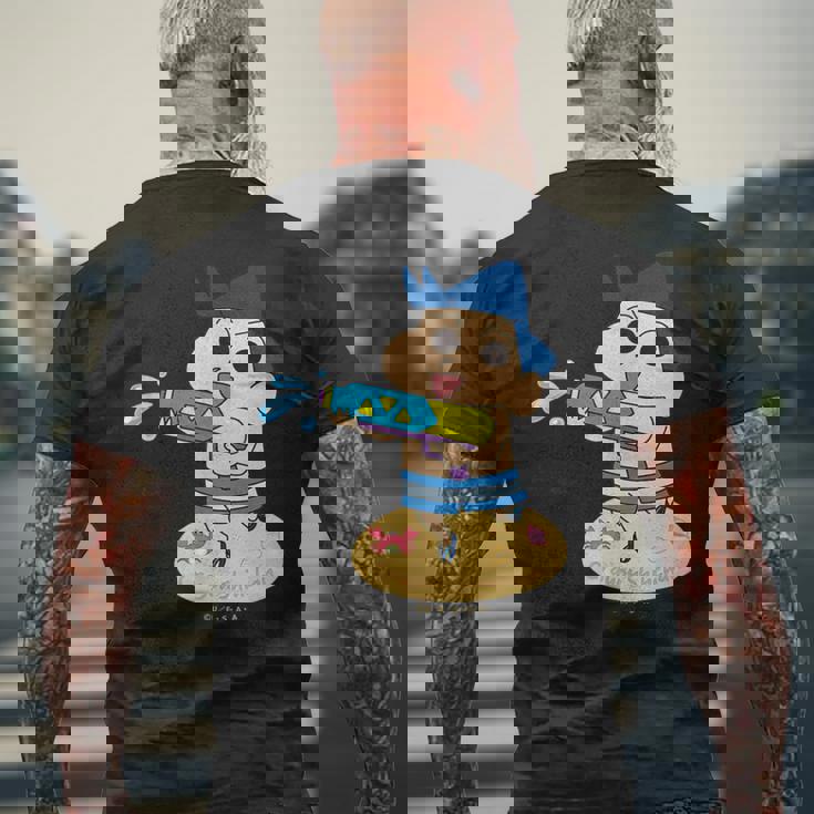 クレヨンしんちゃん カスカベ防衛隊！ウォーター！ 風間くん メンズTシャツ バックプリント 高齢者への贈り物