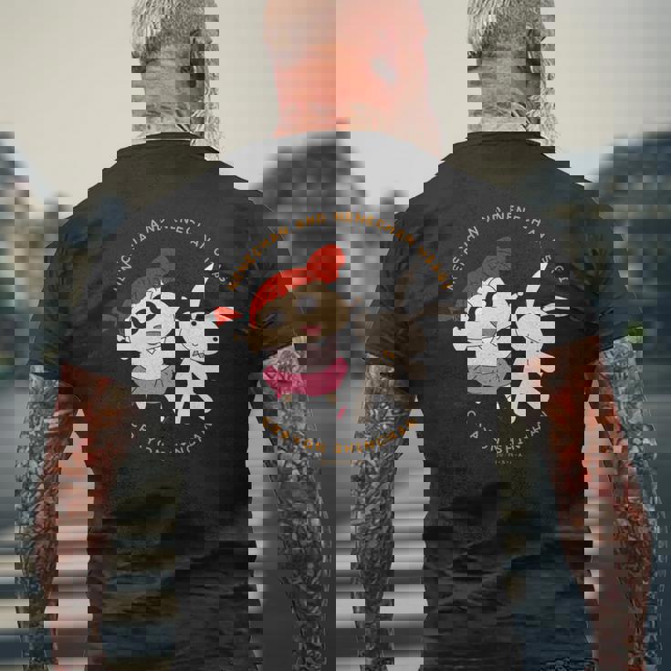 クレヨンしんちゃん ネネちゃんとうさぎ 長袖tシャツ メンズTシャツ バックプリント 高齢者への贈り物