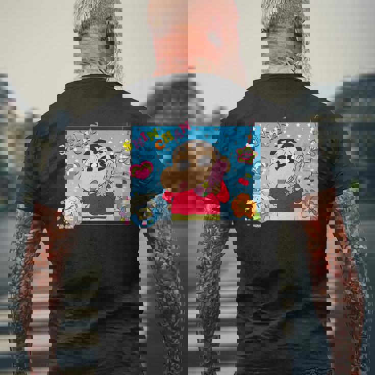 クレヨンしんちゃん 平成ごっこ しんちゃん 長袖tシャツ メンズTシャツ バックプリント 高齢者への贈り物