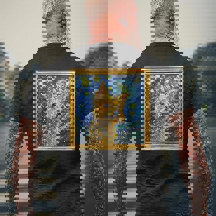 ケアンテリア 星月夜 ケアンテリア メンズTシャツ バックプリント 高齢者への贈り物