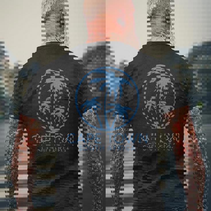 ケープタウン 南アフリカ ヨハネスブルグ アフリカの海岸 ヤシの木 長袖tシャツ メンズTシャツ バックプリント 高齢者への贈り物