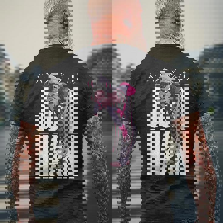 ゲーマープレイヤー愛好家向けジュリハンキャラクター 長袖tシャツ メンズTシャツ バックプリント 高齢者への贈り物