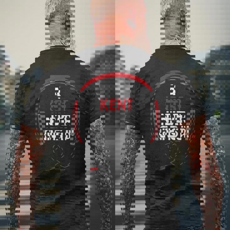 ゲーム用引用句「A Kent Never Gives Up」ヘッドセット パーソナライズ メンズTシャツ バックプリント 高齢者への贈り物