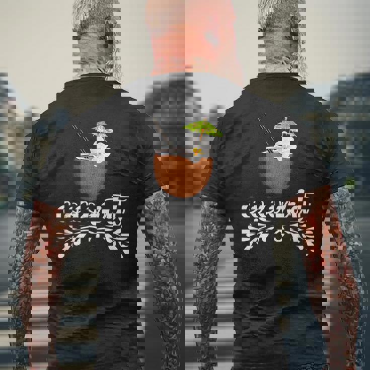 ココナッツ サマーフルーツ おもしろココナッツ メンズTシャツ バックプリント 高齢者への贈り物