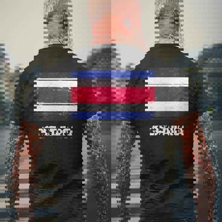 コスタリカ国旗tシャツ メンズTシャツ バックプリント 高齢者への贈り物