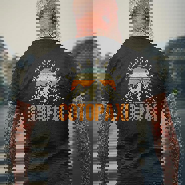 コロラド コトパクシ ヴィンテージ 山岳 ハイキング 野生動物 コロラド 長袖tシャツ メンズTシャツ バックプリント 高齢者への贈り物