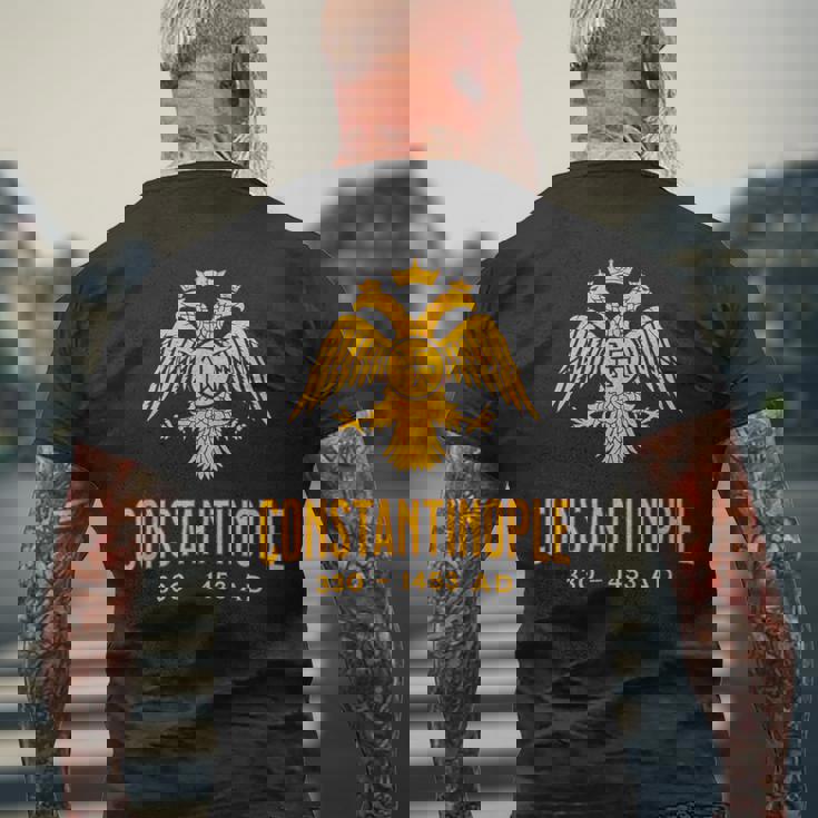 コンスタンティノープル ビザンツ帝国のシンボル メンズTシャツ バックプリント 高齢者への贈り物