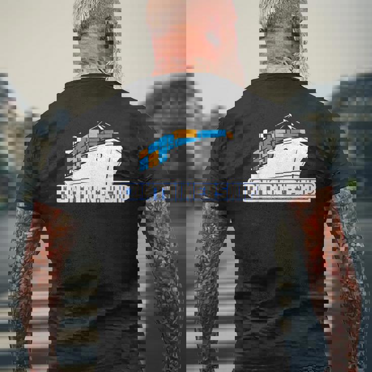 コンテナシップ船 船長 船員 船員 マリナー 船員 船員 メンズTシャツ バックプリント 高齢者への贈り物