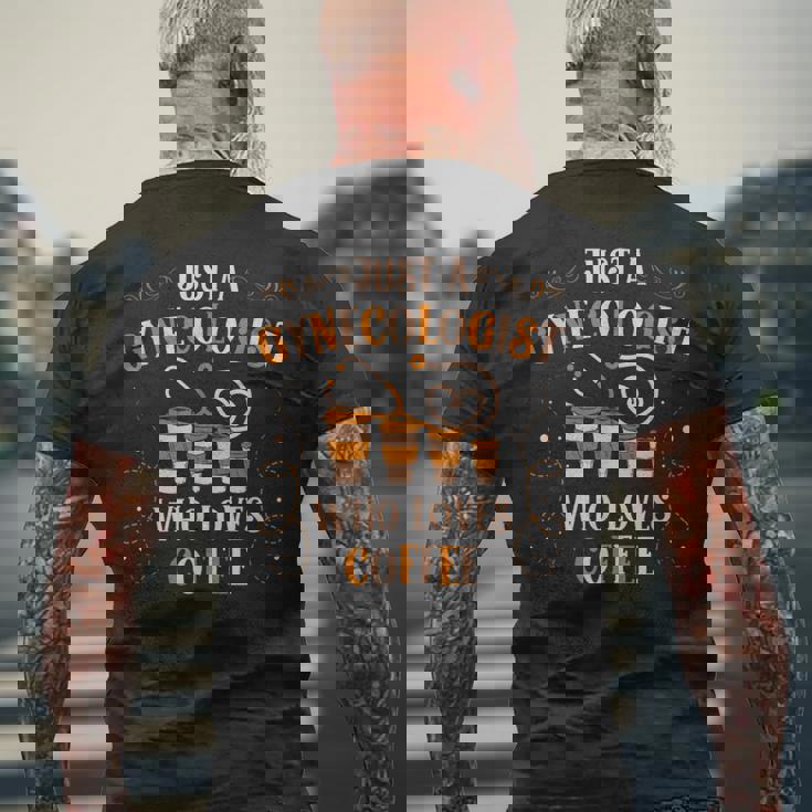 コーヒー好きが大好きなただの婦人科医産婦人科 メンズTシャツ バックプリント 高齢者への贈り物